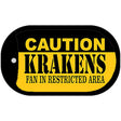 Caution Krakens Novelty Metal Dog Tag Necklace