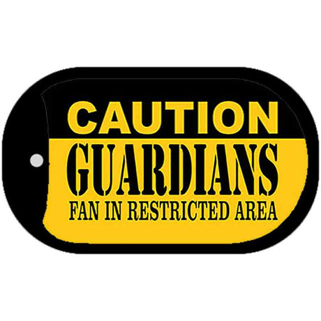 Caution Guardians Novelty Metal Dog Tag Necklace