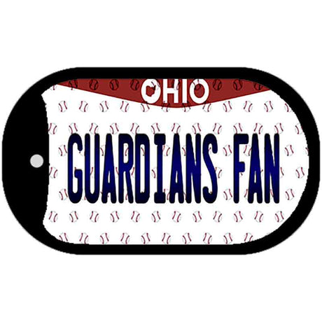 Guardians Fan Ohio Overlay Novelty Metal Dog Tag Necklace