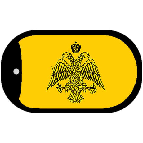 Byzantine Empire Flag Yellow Novelty Metal Dog Tag Necklace