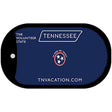 Blank Tennessee Blue Novelty Metal Dog Tag Necklace