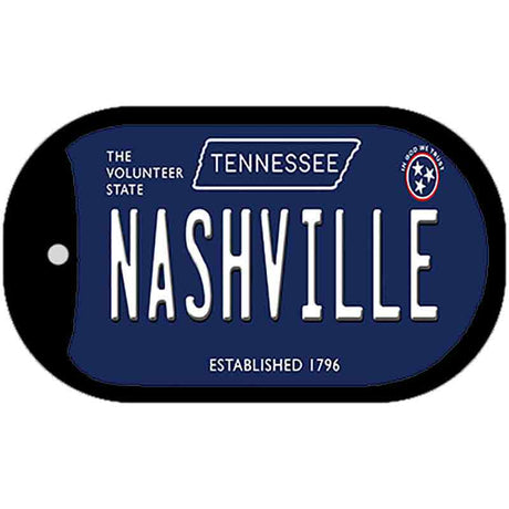 Nashville Tennessee Blue Novelty Metal Dog Tag Necklace