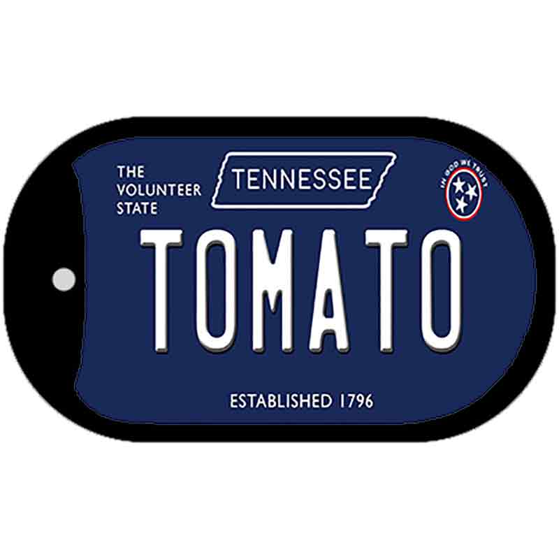 Tomato Tennessee Blue Novelty Metal Dog Tag Necklace