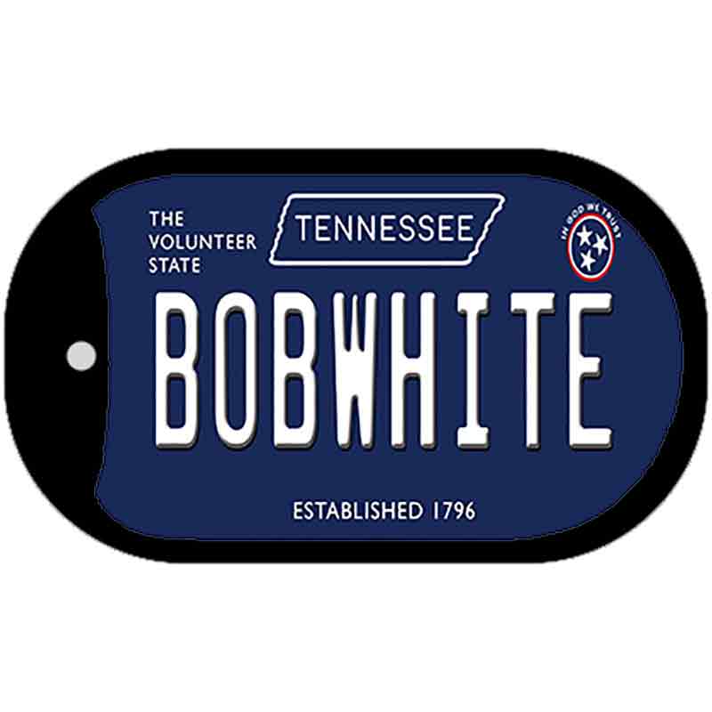 Bob White Tennessee Blue Novelty Metal Dog Tag Necklace