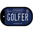 Golfer Tennessee Blue Novelty Metal Dog Tag Necklace