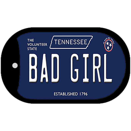 Bad Girl Tennessee Blue Novelty Metal Dog Tag Necklace