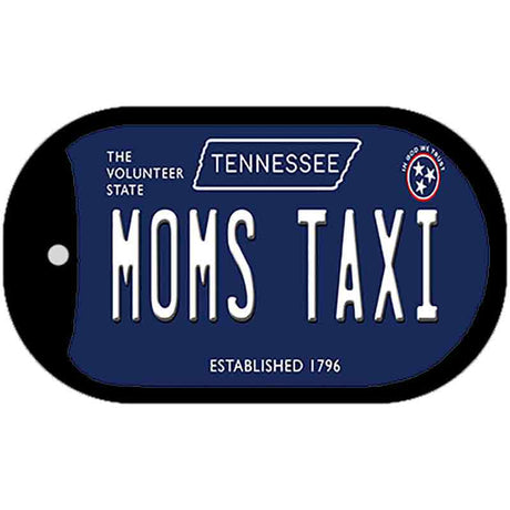 Moms Taxi Tennessee Blue Novelty Metal Dog Tag Necklace