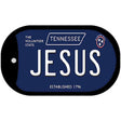 Jesus Tennessee Blue Novelty Metal Dog Tag Necklace