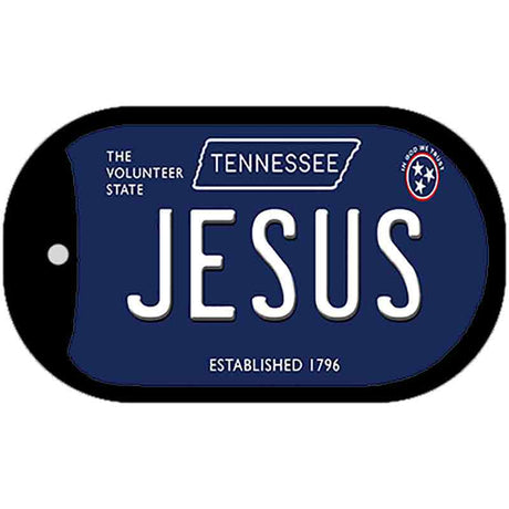 Jesus Tennessee Blue Novelty Metal Dog Tag Necklace