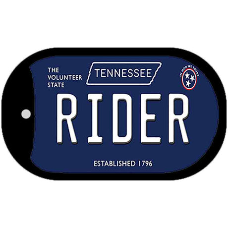 Rider Tennessee Blue Novelty Metal Dog Tag Necklace