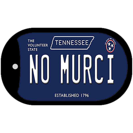 No Murci Tennessee Blue Novelty Metal Dog Tag Necklace