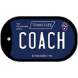 Coach Tennessee Blue Novelty Metal Dog Tag Necklace