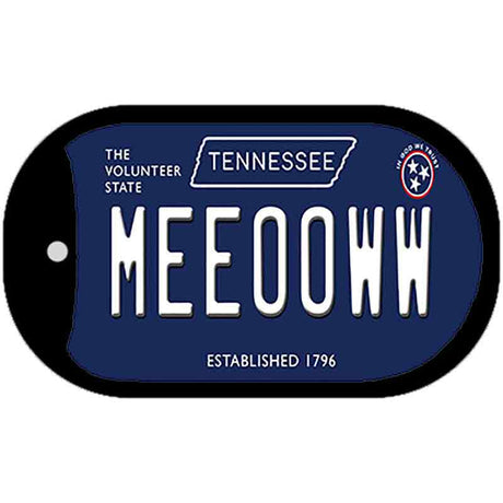 Meeooww Tennessee Blue Novelty Metal Dog Tag Necklace