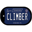Climber Tennessee Blue Novelty Metal Dog Tag Necklace