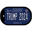 Trump 2024 Tennessee Blue Novelty Metal Dog Tag Necklace