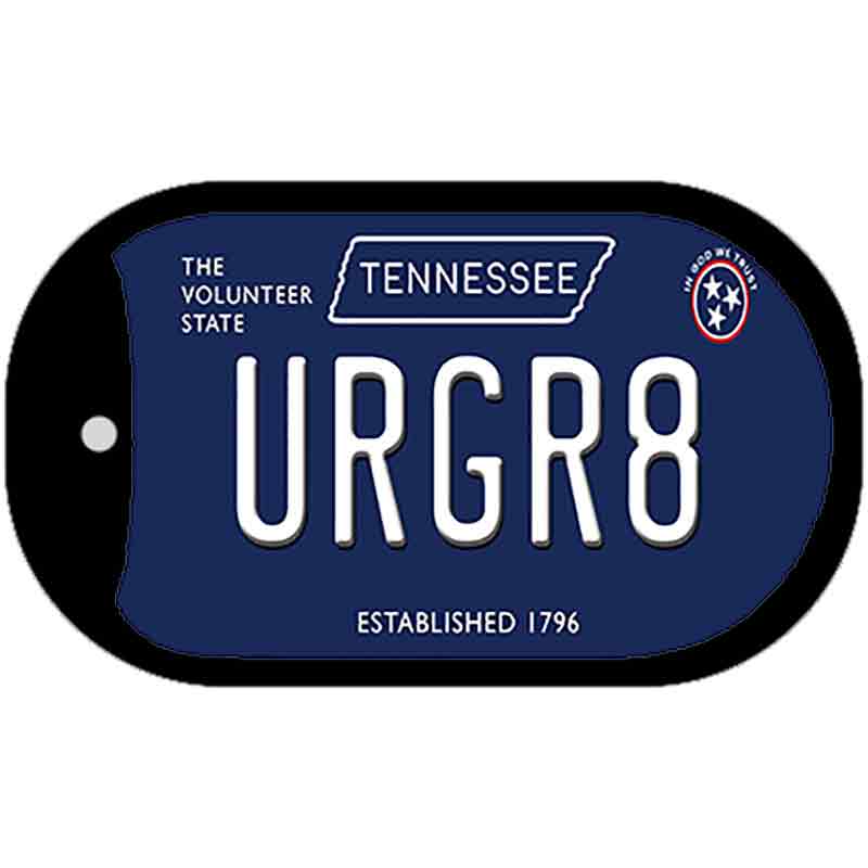 URGR8 Tennessee Blue Novelty Metal Dog Tag Necklace