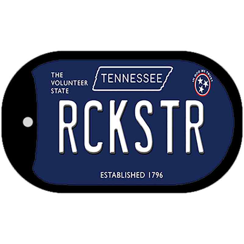 Rckstr Tennessee Blue Novelty Metal Dog Tag Necklace