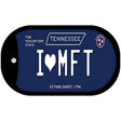 I Heart MFT Tennessee Blue Novelty Metal Dog Tag Necklace