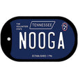 Nooga Tennessee Blue Novelty Metal Dog Tag Necklace