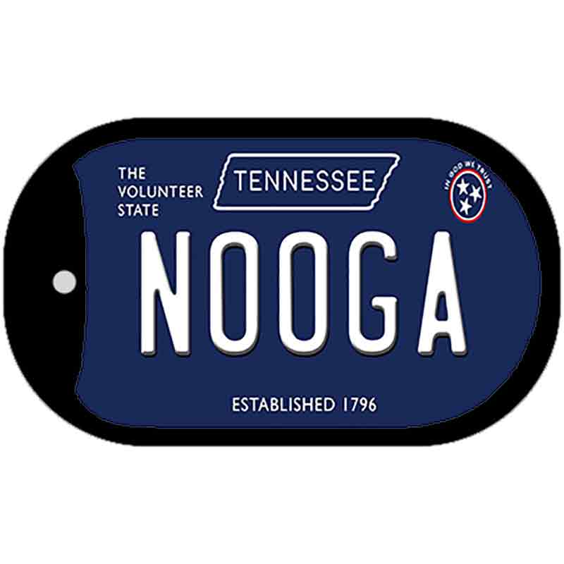 Nooga Tennessee Blue Novelty Metal Dog Tag Necklace