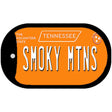 Smoky Mtns Tennessee Orange Novelty Metal Dog Tag Necklace