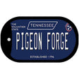 Pigeon Forge Tennessee Blue Novelty Metal Dog Tag Necklace