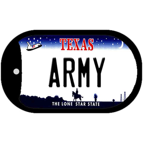 Texas Army Novelty Metal Dog Tag Necklace