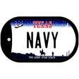 Texas Navy Novelty Metal Dog Tag Necklace