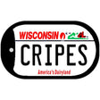 Cripes Wisconsin Novelty Metal Dog Tag Necklace