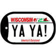 Ya Ya Wisconsin Novelty Metal Dog Tag Necklace