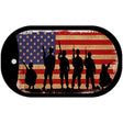 Military Soldiers American Flag Novelty Metal Dog Tag Necklace