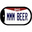 MMM Beer Ohio Novelty Metal Dog Tag Necklace