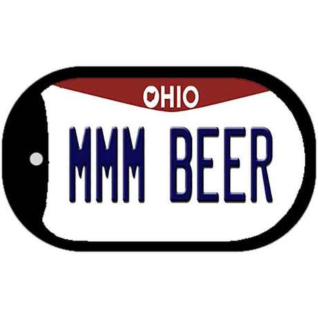 MMM Beer Ohio Novelty Metal Dog Tag Necklace