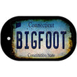 Bigfoot Connecticut Novelty Metal Dog Tag Necklace