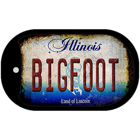 Bigfoot Illinois Novelty Metal Dog Tag Necklace