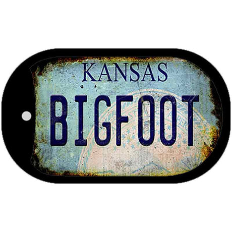 Bigfoot Kansas Novelty Metal Dog Tag Necklace