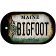 Bigfoot Maine Novelty Metal Dog Tag Necklace