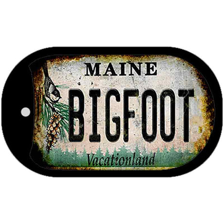 Bigfoot Maine Novelty Metal Dog Tag Necklace