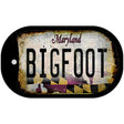 Bigfoot Maryland Novelty Metal Dog Tag Necklace