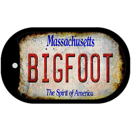 Bigfoot Massachusetts Novelty Metal Dog Tag Necklace