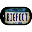 Bigfoot Minnesota Novelty Metal Dog Tag Necklace