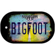 Bigfoot Mississippi Novelty Metal Dog Tag Necklace