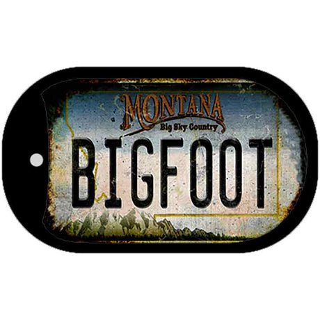 Bigfoot Montana Novelty Metal Dog Tag Necklace