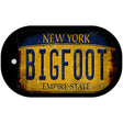 Bigfoot New York Novelty Metal Dog Tag Necklace