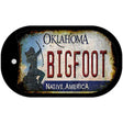 Bigfoot Oklahoma Novelty Metal Dog Tag Necklace