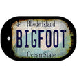 Bigfoot Rhode Island Novelty Metal Dog Tag Necklace