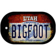 Bigfoot Utah Novelty Metal Dog Tag Necklace