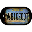 Bigfoot Wyoming Novelty Metal Dog Tag Necklace