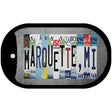 Marquette MI Strip Art Novelty Metal Dog Tag Necklace