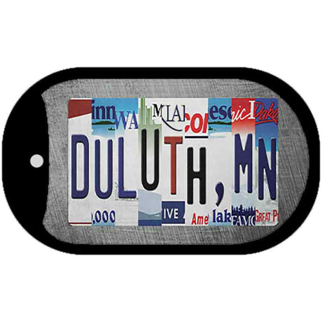 Duluth MN Strip Art Novelty Metal Dog Tag Necklace